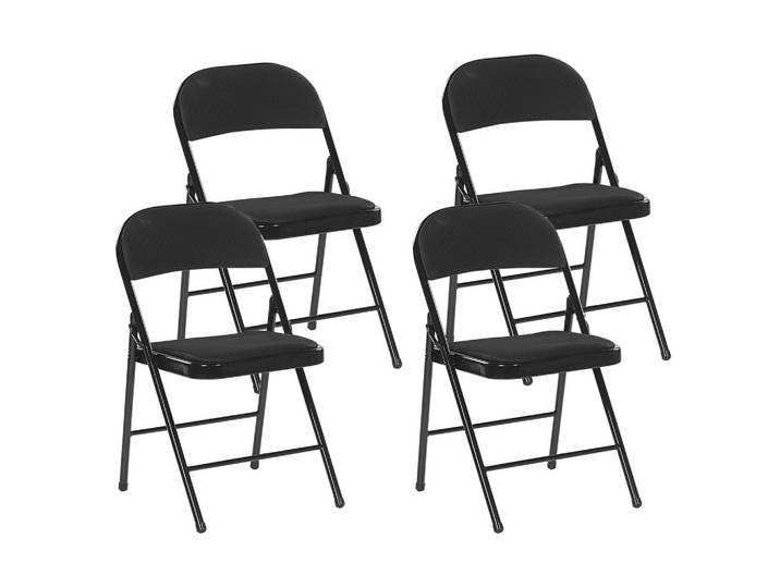 KLAPPSTUHL 4er-Set Metall Schwarz Sparks