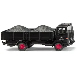 WIKING 043704 Mercedes-Benz Pritschen-Lkw Glück Auf mit Kohlenladung 1:87