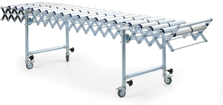 B2B Partner Scheren-Rollenbahn, Stahlrollen, 2310-5800 mm
