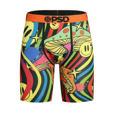 Boxershorts PSD "HAPI WRLD Herren", Herren, Gr. XL, bunt (multi), 90% Polyester, 10% Elasthan, Unterhosen