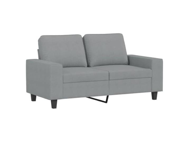 KTHLBRH Set 2 Sofas 2-Sitzer Hellgrau Stoff Füllung aus Schaumstoff, Rahmen aus Sperrholz und Metall, 4 Kissen inklusive