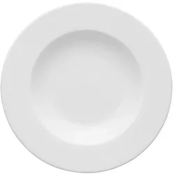 6 x MERIDIAN Tiefer Teller, 22,5cm, aus weißem Porzellan, von Caterado. Made in Europe.