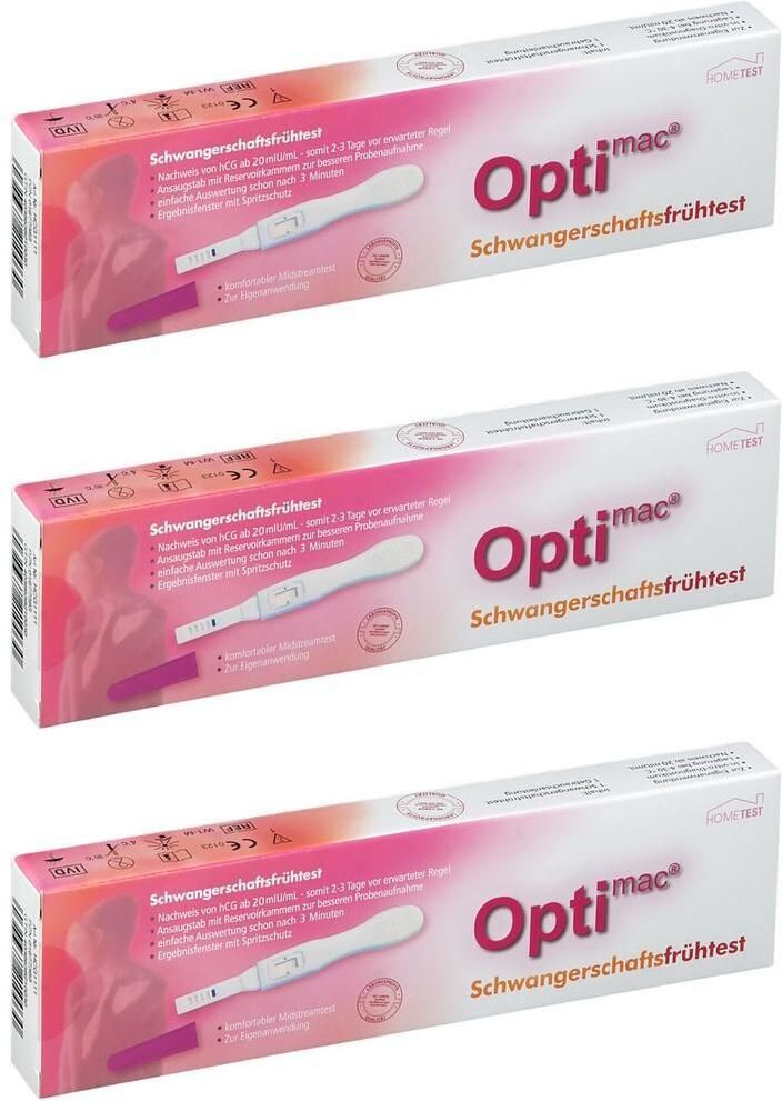 medpro Optimac Schwangerschafts-Frühtest x3 3x1 St Test