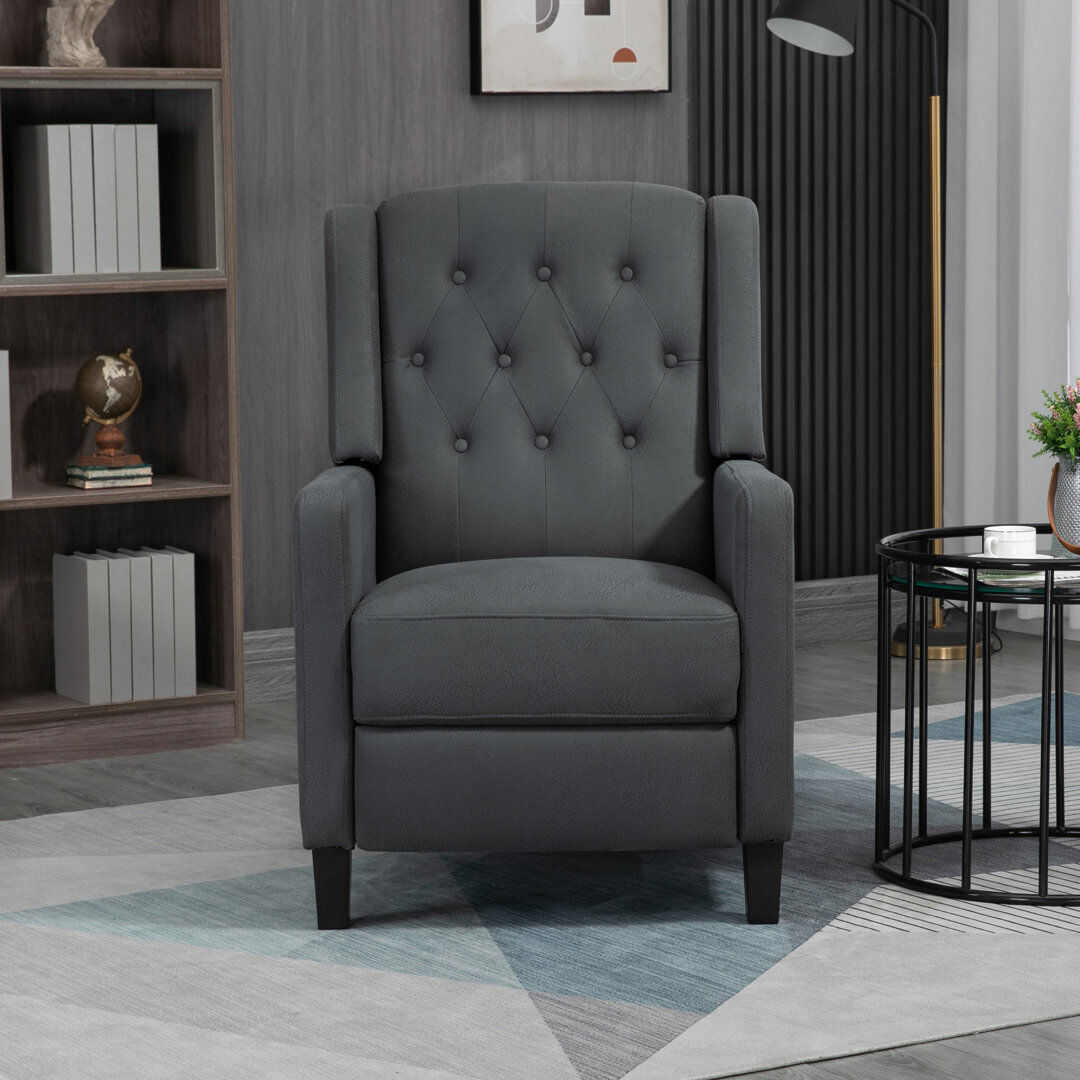 17 Stories Moin 68cm Wide Club Recliner Grey 104cm H X 68cm W X 88cm D
