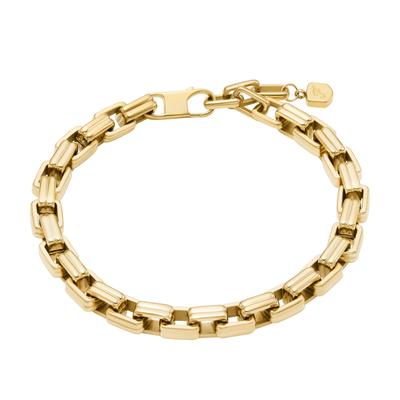 Armband FOSSIL "Schmuck Geschenk Edelstahl RAQUEL", gelbgoldfarben, Armbänder, Damen, 19cm, Edelstahl, Armband