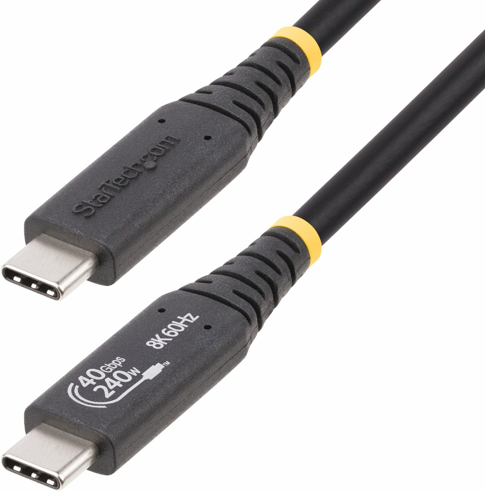 StarTech.com 3ft (1m) USB4 Cable 40Gbps, 240W (5A) Power Delivery, 8K 120Hz / 4K 240Hz DP Alt Mode, USB-IF Certified USB-C Cable - Thunderbolt Compati