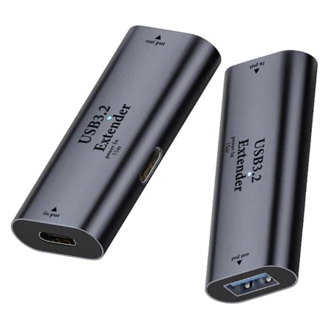 PowerGuard USB-C 3.2 zu USB-A 3.2 Kupplung 10m Extender Adapter (00033870)