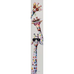 Keilrahmenbild GIRAFFEN (LBH 25x150x3,50 cm) - bunt - LBH 25x150x3,50 cm