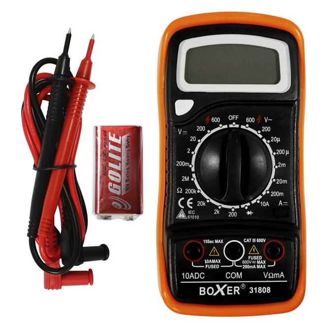 Boxer digital multimeter 0-600 Volt AC/DC (Hand-Multimeter) (31808)