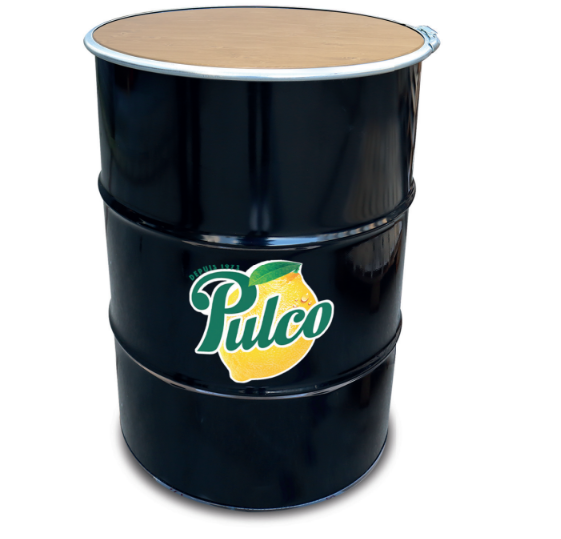 Baril publicitaire table bois 57 noir personnalisé
