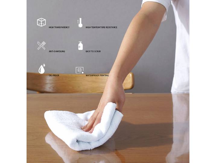 Nappe imperméable en PVC de 2mm/3mm d'épaisseur, couverture de Table transparente, napperons, planches en cristal, tapis en verre souple
