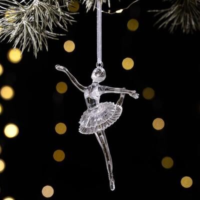 Uplift Treasures Clear Acrylic Angel Christmas Hanging Ornament style 9