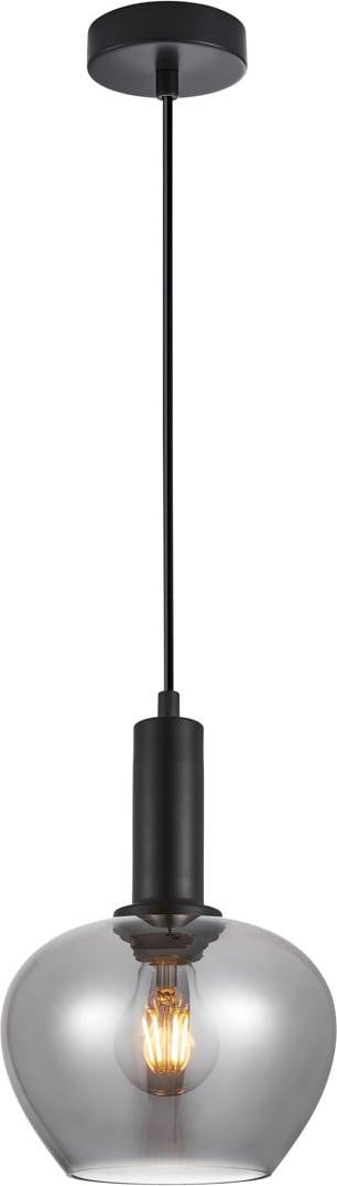 Italux STABLA hanglamp, zwart, E27, dimbaar