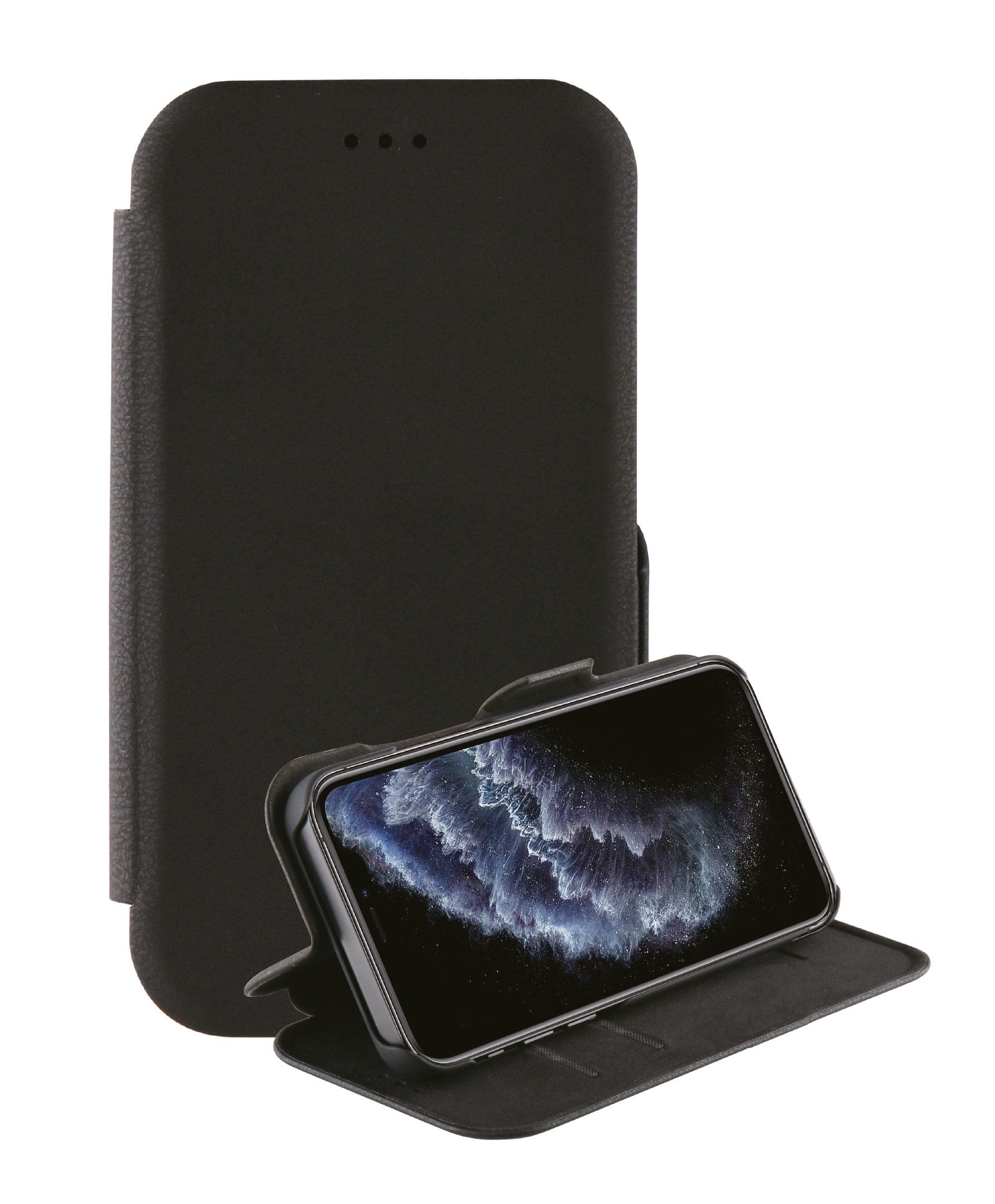 Vivanco Geldbörsenhülle für Apple iPhone 12, iPhone 12 Pro Casual (Schwarz) 62134