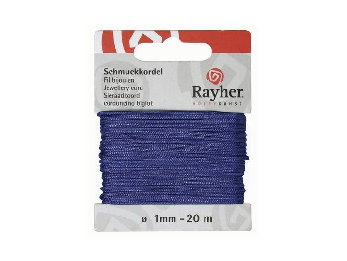 Rayher Schmuckkordel Mittelblau ⌀ 1 mm 20 m