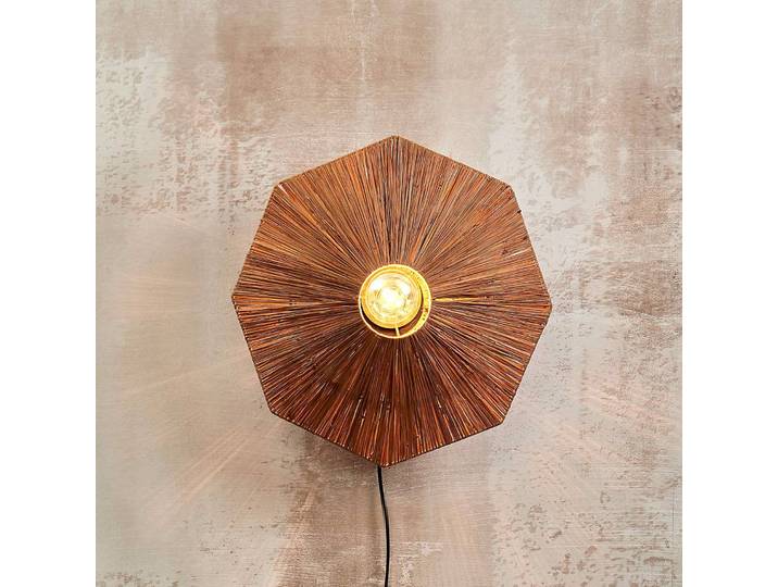 Good & Mojo Designer Wandleuchte Panama, braun / rost, für Wohn- / Esszimmer, Holz, Design