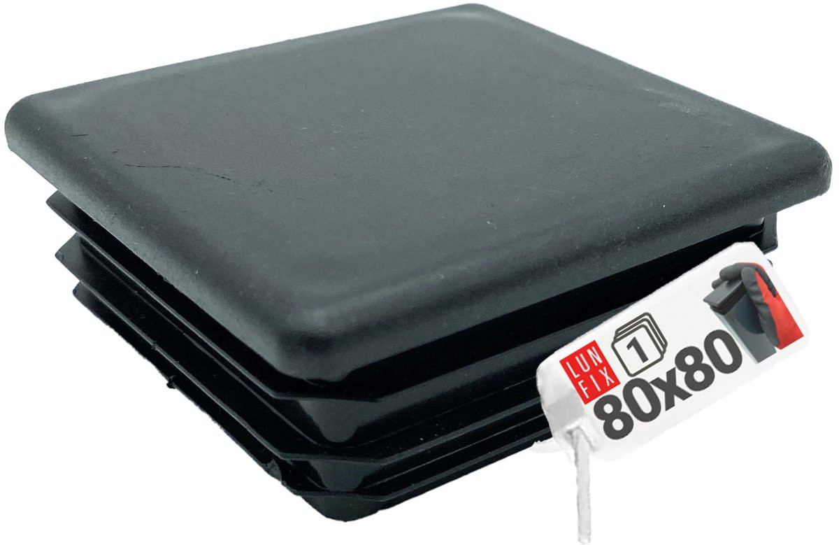 Lun Fix Kunststof lamellenstopfen zwart 80 x 80 mm