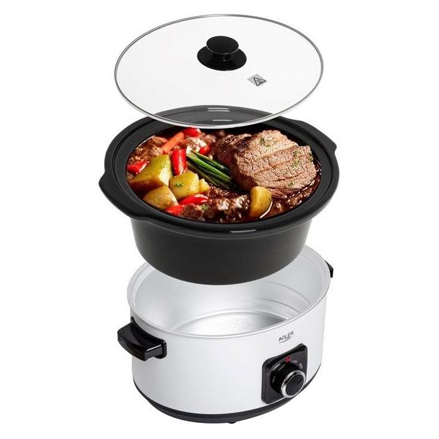 Adler AD 6413r Slow cooker, 5.8L, White (AD 6413w)