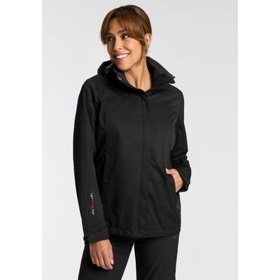 Funktionsjacke KILLTEC "KOS 133 WMN JCKT", Damen, Gr. 46, schwarz, Web, Obermaterial: 100% Polyester. Futter: 100% Polyester, unifarben, normal, verstellbar mit Klettverschluss, Jacken Funktionsjacke, mit Kapuze, wasserdicht, winddicht,...