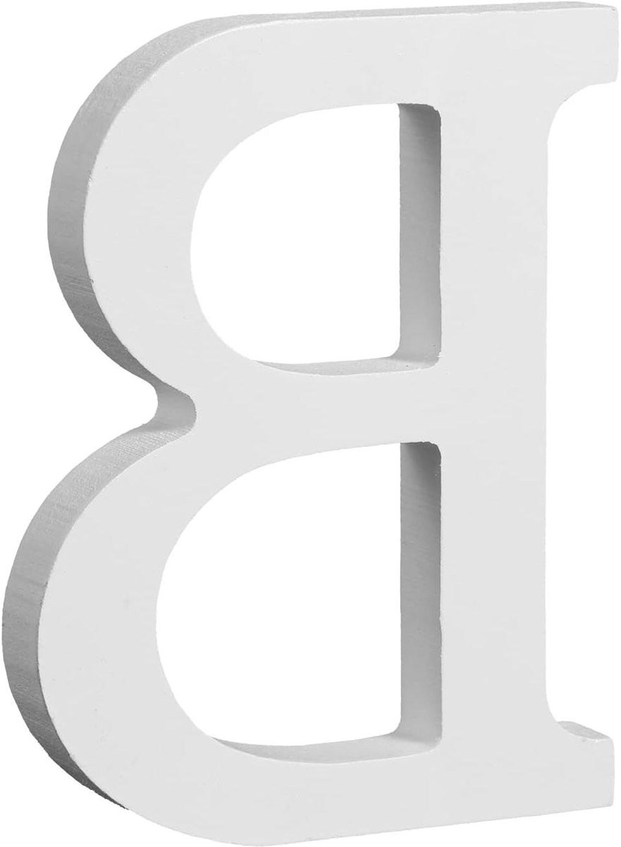 Staande houten letters 10 cm, wit alfabet voor decoratie en DIY projecten