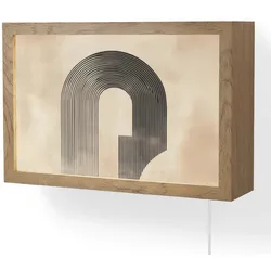 WANDLEUCHTE Schleife - Streifen - Minimalistisch - Schwarz LED 30x20 cm Wandlampe