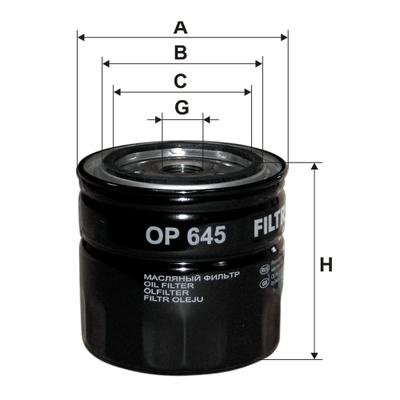 FILTRON Ölfilter OP 645 Anschraubfilter 85mm GewindemaßM20x1.5 für Volvo GM