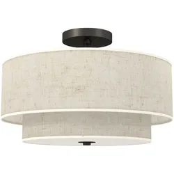 DECKENLEUCHTE Hängend mit 3 x E14 Fassung Creme Deckenlampe