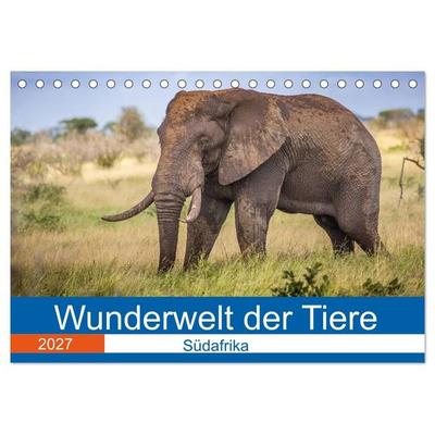 Wunderwelt der Tiere - Südafrika (Tischkalender 2027 DIN A5 quer), CALVENDO Monatskalender