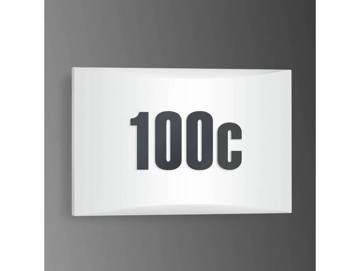STEINEL L 1 N LED Hausnummern-Wandleuchte IP54, weiß / opal, Kunststoff, Modern