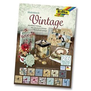 folia Motivblock Vintage farbsortiert 80/270 g/qm 26 St.