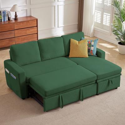 Jarenie "78.94"" Pin Striped Fabric Sleeper Sofa"