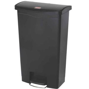 Rubbermaid Mülleimer Slim Jim Step-On, 1883613, schwarz, aus Kunststoff, 68 Liter
