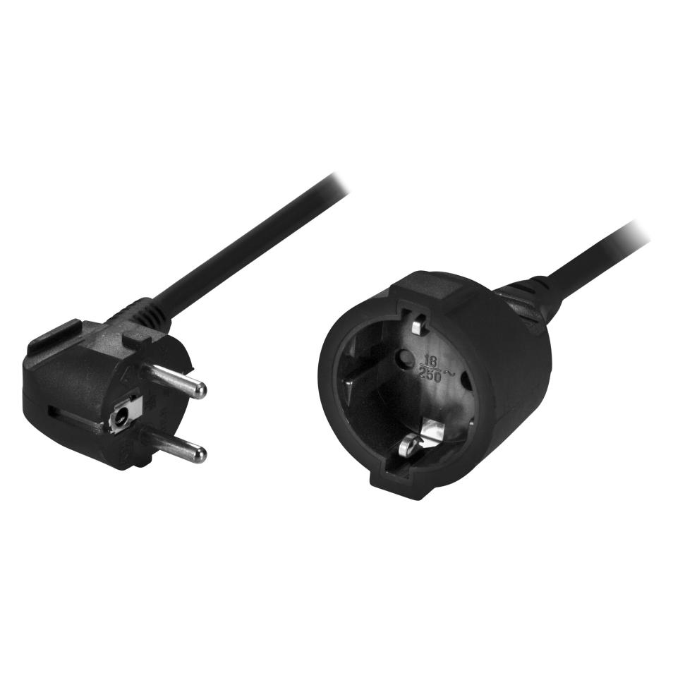 Deltaco DEL-112D power cable Black (5 m) (DEL-112D)