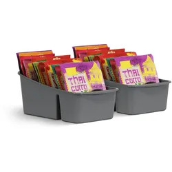 Pro Home Küchenorganizer für Gewürze und Tüten - Anthrazit - 2er Pack ( 2 Stück )