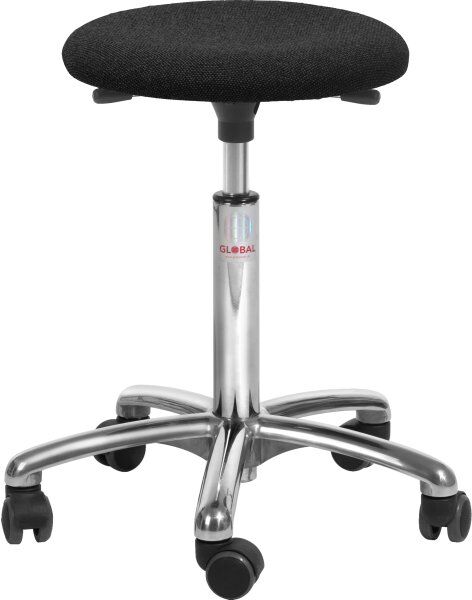 Global Beta Stol, Sort, Uldstof, 52-71 Cm, Alu