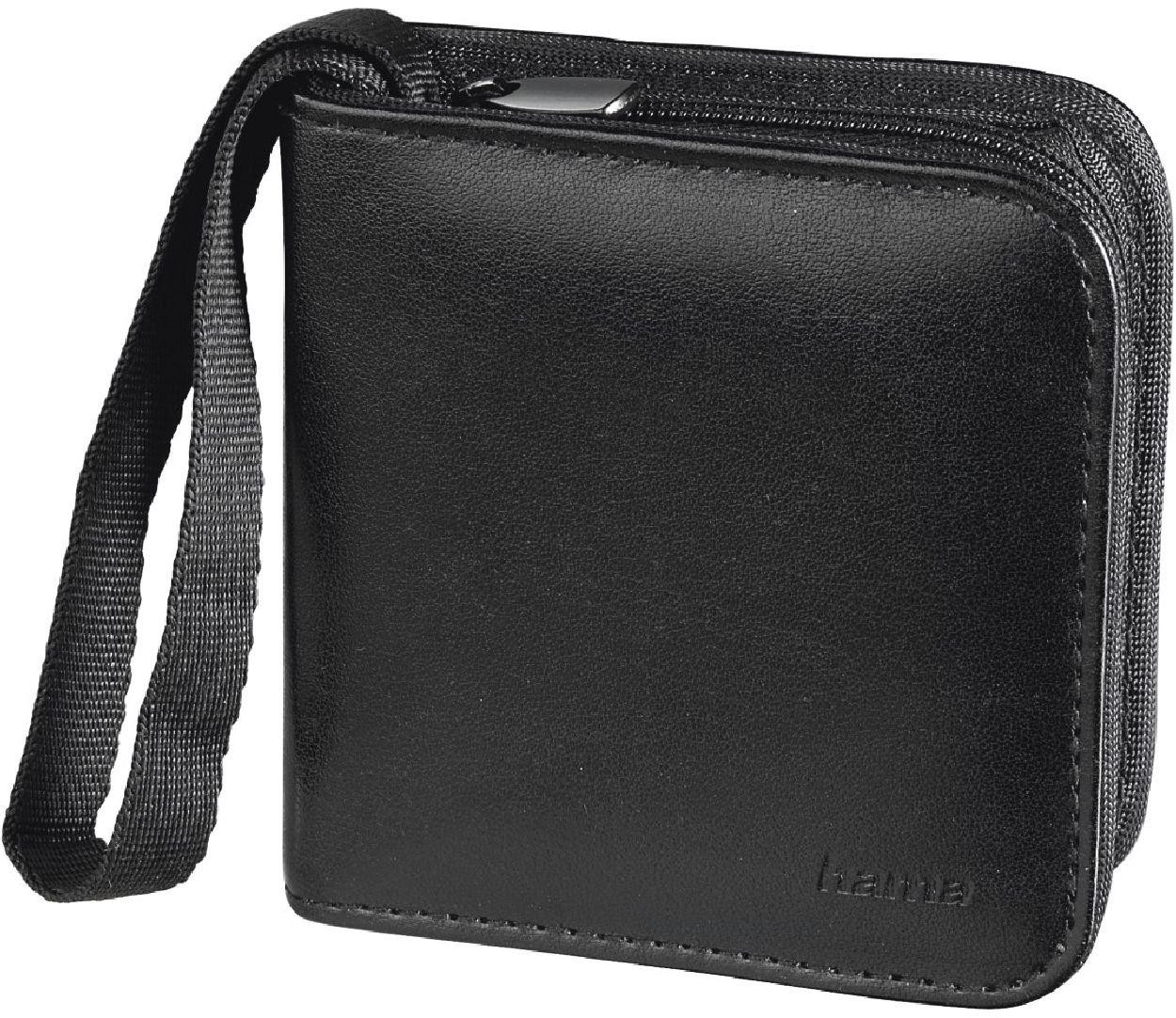 Hama Memory Card Wallet geheugenkaartetui in zwart imitatieleer