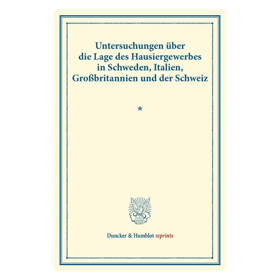 Duncker & Humblot Untersuchungen über die Lage des Hausie (Deutsch, Softcover) (55561613)