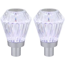 2er Set LED Tischleuchte Flaschenlampe Akku Dekoleuchte Tischlampe Kristall Touchdimmer Flaschenleuchte, RGB Farbwechsel, DxH 11 x 16,9 cm
