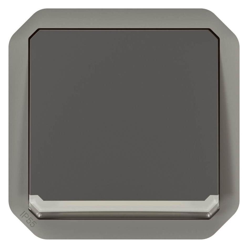 Legrand Plexo New Einsatz, Feuchtraum-Aufputz-1-Fach Wechselschalter mit Kontrollfunktion (069802L)