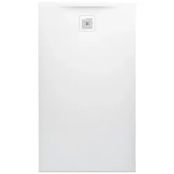 LAUFEN Pro Duschwanne H2129560770001 Marbond Ablauf kurze Seite hellgrau