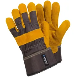 Arbeitshandschuhe 35 Rindsleder m.Reflektor - 9 (L)