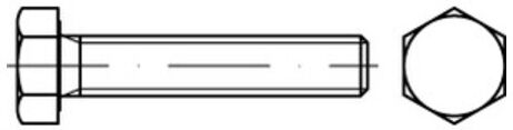 ISO 4017 Sechskantschraube VG M8x18 Stahl 8.8 feuerverzinkt ; Industrial Quality Supplies (040178200080018)