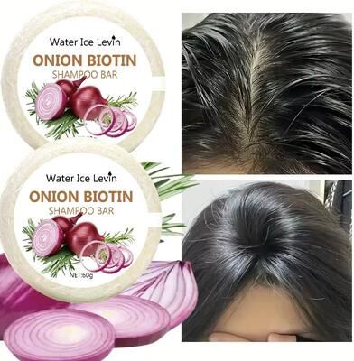 Inspired Finds HerbaBoost Onion Biotin Shampoo Soap 2.12 Oz Moisturizing Smoothing Rosemary Extract Hair Bar 3pcs
