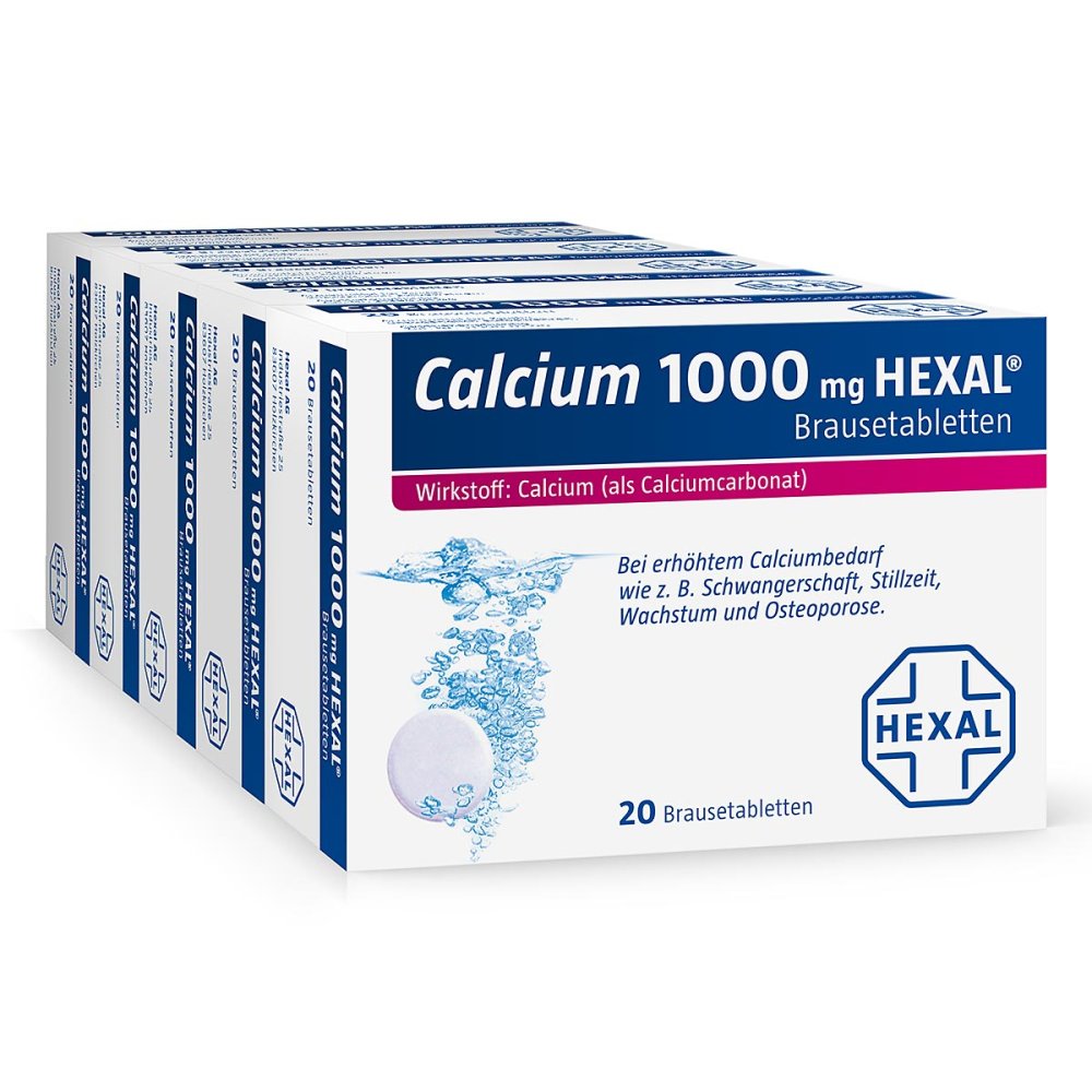 Hexal AG Calcium 1000 mg HEXAL® Brausetabletten 07383955