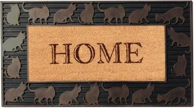 A1 Home Collections Highly Durable Decorative Rubber and Coir Molded Doormat