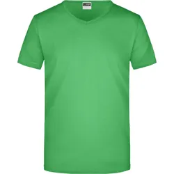 James & Nicholson Tailliertes Herren V-Ausschnitt T-Shirt JN912 frog M