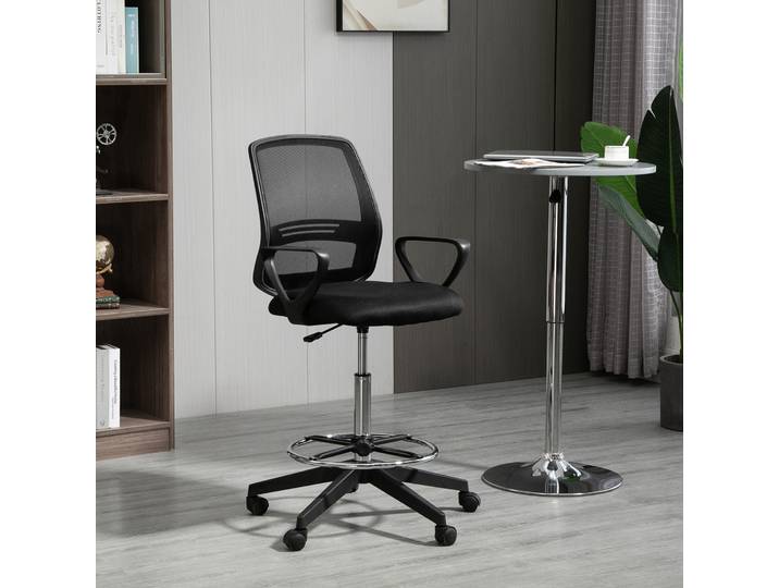 Vinsetto Chaise Bureau Pivotante Haute Réglable Maille