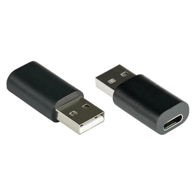 Good Connections Adapter USB 2.0 Stecker A an USB-C Buchse, schwarz, (USB-A, USB-C) (USB-AD200)
