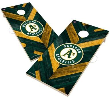 Skip's Garage Oakland Athletics MLB Cornhole Board Set