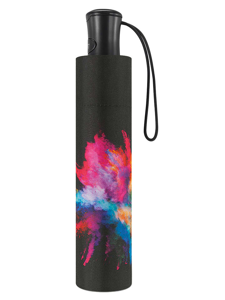 happy rain Taschenschirm in Schwarz/ Bunt - Ø 94 cm - onesize